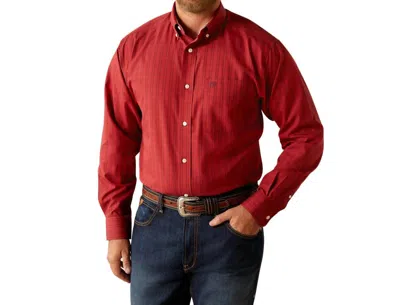 Ariat Men's Wrinkle Free Ian Classic Fit Shirt In Red