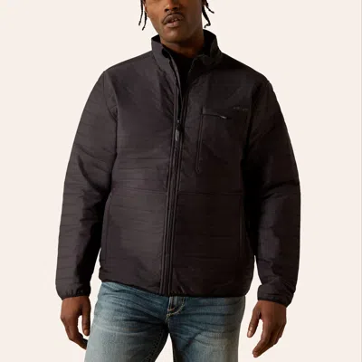 Ariat Men's Wylie Dark Gray Full Zip Jacket In Black