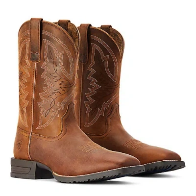 Pre-owned Ariat Mens Hybrid Ranchwork Boot In Brown