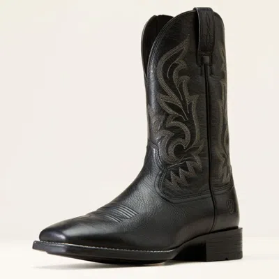 Pre-owned Ariat Mens Slim Zip Ultra Black Deertan Western Cowboy Boots 10046852