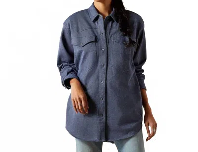 Ariat Mercantile Shirt Jacket In Dark Denim In Blue