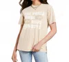 Ariat More Cowboys T-shirt In White Pepper In Nude