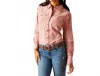 Ariat Nazca Plaid Long Sleeve Shirt In Pink In Pink