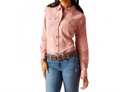 Ariat Nazca Plaid Long Sleeve Shirt In Pink