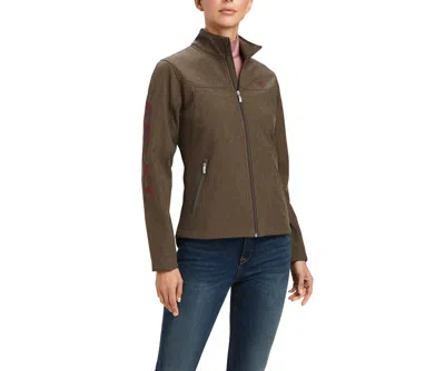 Ariat New Team Softshell Jacket In Banyan Bark Heather In Brown