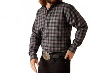 Ariat Newton Quite Shade Shirt Tall In Charcoal/multi In Gray