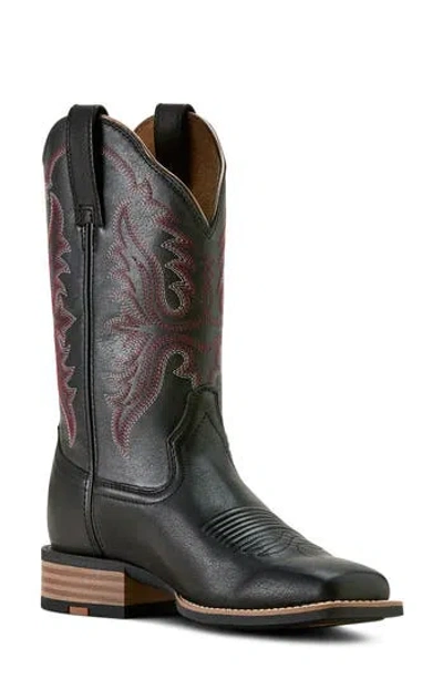 Ariat Olena Leather Western Boot In Black