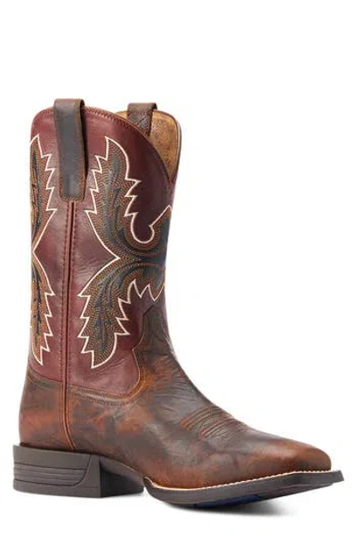 Ariat Pay Window Bartop Leather Western Boot In Brown