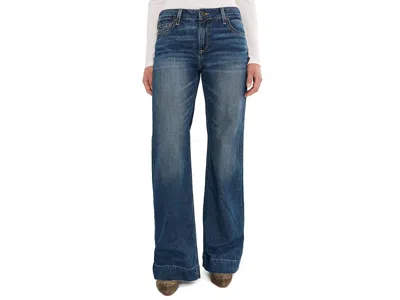 Ariat Perfect Rise Petra Flipside Wide Leg Jeans Women's Clothing Blue: 27 R, Cotton/denim/elastane In Black