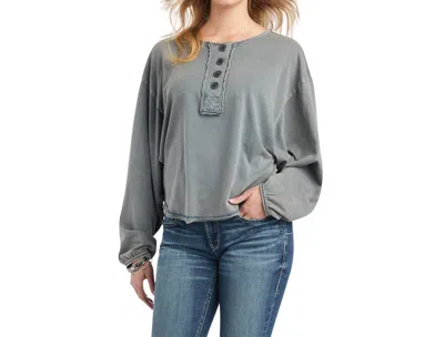 Ariat Pinon Henley Top In Midnightnavy In Brown