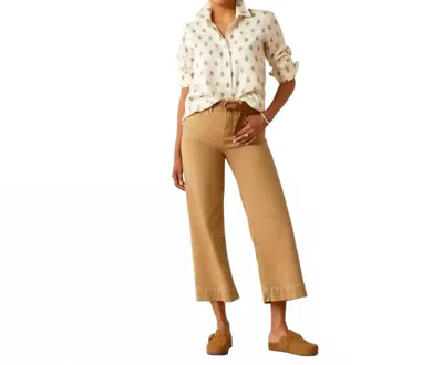 Ariat Pocklington Long Sleeve Blouse In Echoing Motif In Neutral