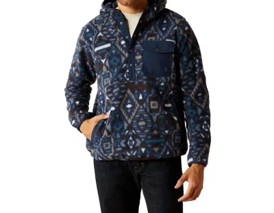 Ariat Polar Bear Fleece Hoodie In Navy In Blue
