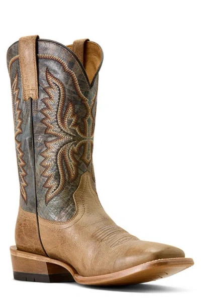 Ariat Preston Wide Square Toe Cowboy Boot In Brown