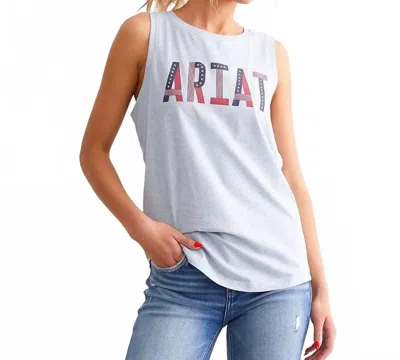 Ariat Pride Sleeveless Tank Top In Chambray Blue