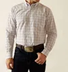 Ariat Pro Series Dan Plaid Shirt In White In Multi