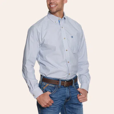 Ariat Pro Series Men's Sheer Ancient Royal Blue Mini Stripes Western Shirt