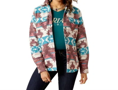 Ariat R. E.a. L. Shacket Ladies Shirt Jacket In Baja Jacquard In Multi