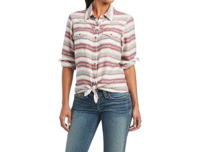 Ariat Real Rosewood Shirt In Rosewood Jacquard In Red