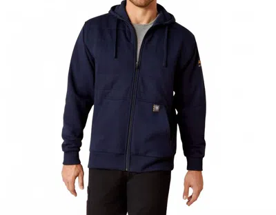 Ariat Rebar All-weather Full Zip Hoodie In Navy In Black