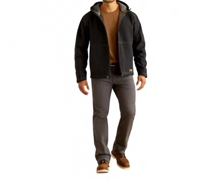 Ariat Rebar Canvas Shirt Jacket In Black In Brown