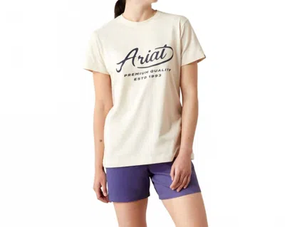 Ariat Rebar Cotton Strong Worldwide T-shirt In Moonbeam In Neutral