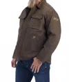 Ariat Rebar Duracanvas Sherpa Lined Coat In Wren In Brown
