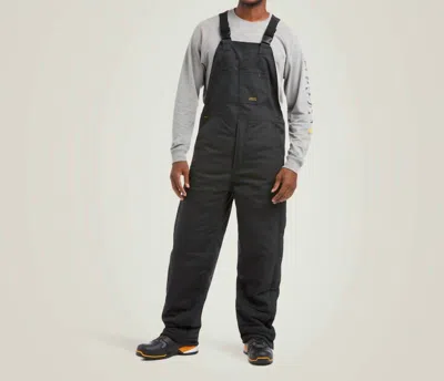 Ariat Rebar Duracanvas Stretch Insulated Bib Overalls In Black
