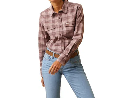 Ariat Rebar Flannel Shirt In Peppercorn