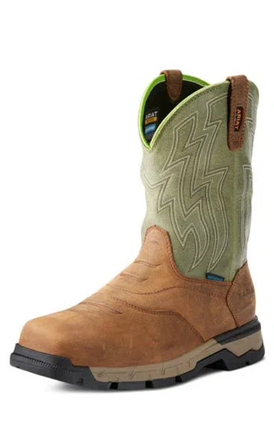 Ariat Rebar Flex Waterproof Western Boot In Brown