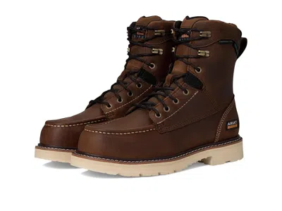 Ariat Rebar Lift 8 Waterproof Composite Toe Work Boots In Burgundy