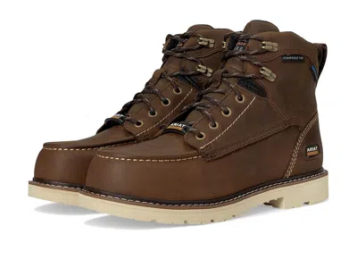 Ariat Rebar Lift Waterproof Composite Toe Work Boots In Brown