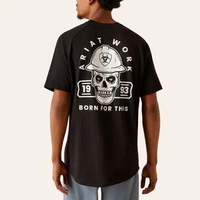Ariat Rebar Men's Black Born For This Logo Graphic Work T-shirt