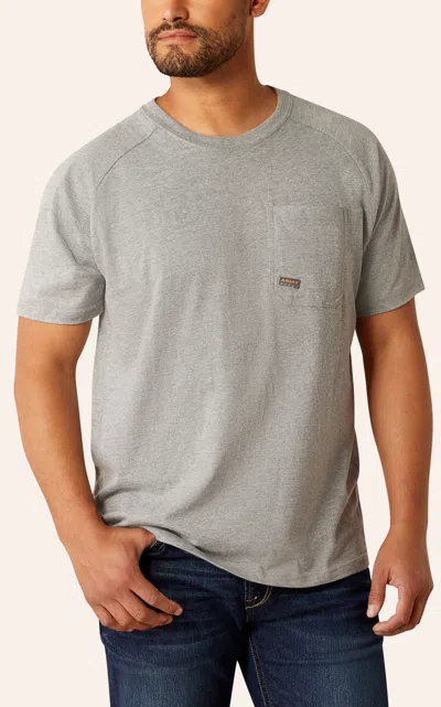Ariat Rebar Men's Gray Born For This Logo Graphic Work T-shirt