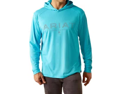 Ariat Rebar Sunblocker Craft Hooded T-shirt In Blue