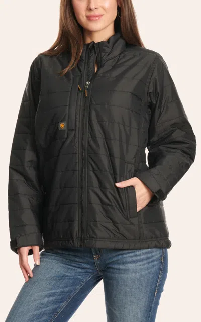 Ariat Rebar Women's Black Ripstop Lightweight Insulated Jacket In Blue