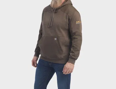 Ariat Rebar Workman Canvas Hoodie In Brown In Gray
