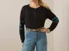 Ariat Relaxed Henley Top In Washed Black In Black