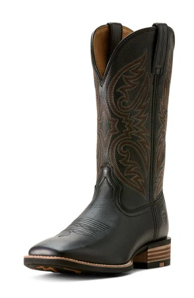 Ariat Richochet Square Toe Cowboy Boot In Black
