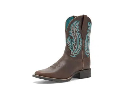 Ariat Round Up Filly Women's Boots Dark Cacao: 6 B - Medium, Leather In Brown
