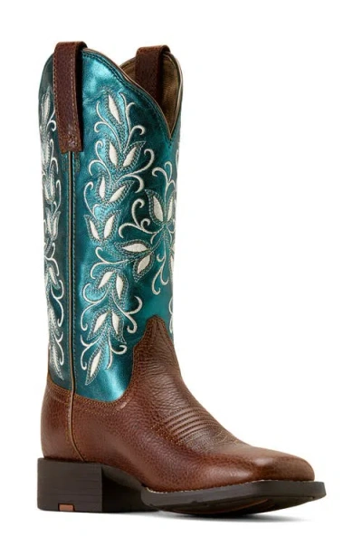 Ariat Round Up Holly Western Boot In Brown