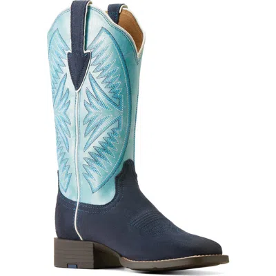Ariat Round Up Ruidoso Western Boot In Blue