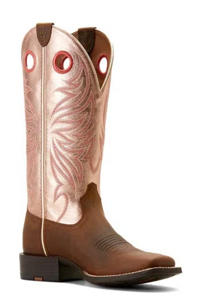 Ariat Round Up Ryder Western Boot In Neutral