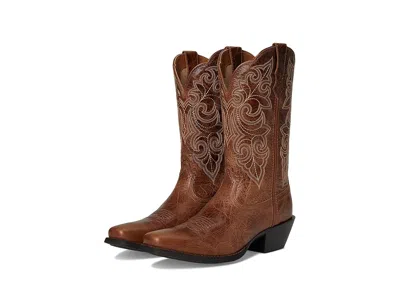 Ariat Round Up Square Toe Western In Brown