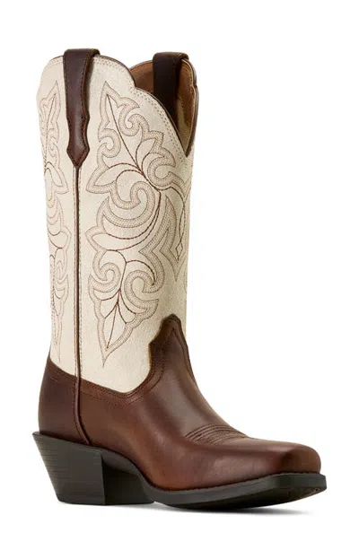 Ariat Round Up Square Toe Western Boot In Brown
