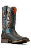 Ariat Men's Rowder Venttek 360 Bantam Weight Cowboy Boots In Black/teal In Multi