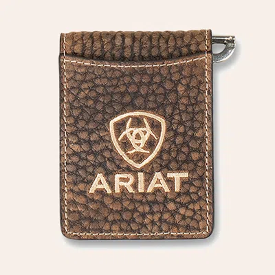 Ariat Saddle Brown Bullhide Clip Wallet