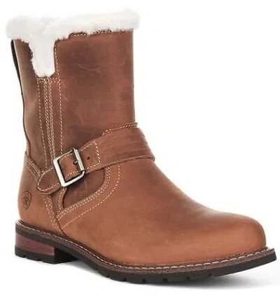 Pre-owned Ariat Savannah Sherpa H2o Waterproof Lined Womens Boots Dark Brown Size 5 - 11
