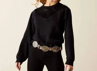 Ariat Sequin Split Sweatshirt In Black