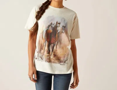 Ariat Set Me Free T-shirt In Sand In Beige