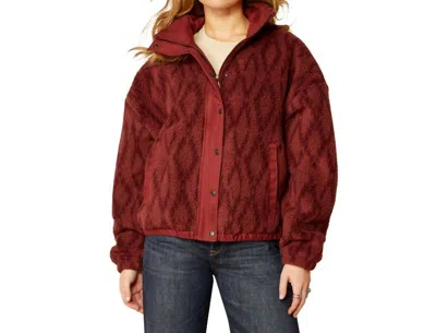 Ariat Sherpa Blocked Jacket In Burgundy In Red